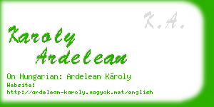 karoly ardelean business card